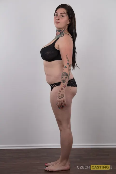 Chubby Czech Woman Strips to Reveal Her Big Tits and Tattoos – photo 5 of 20