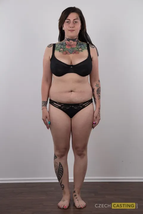 Chubby Czech Woman Strips to Reveal Her Big Tits and Tattoos – photo 4 of 20