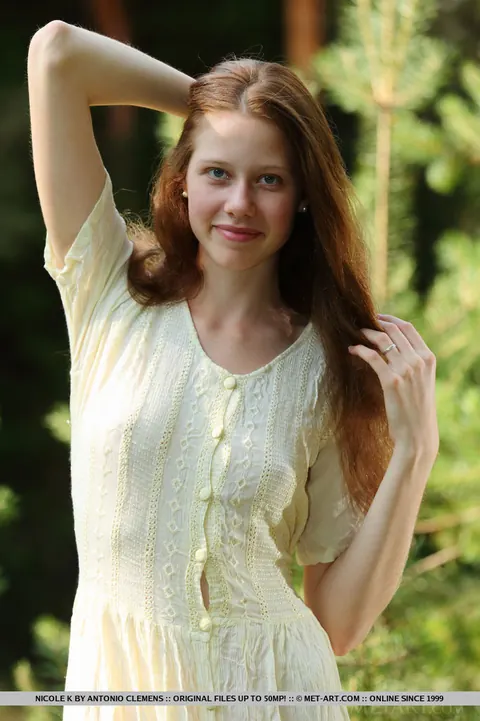Pale Redhead Undresses Among Saplings Outdoors – photo 13 of 18