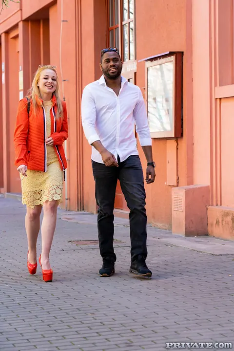 Rebecca Black: Petite Redhead Takes Interracial DP and a Creampie – photo 14 of 21