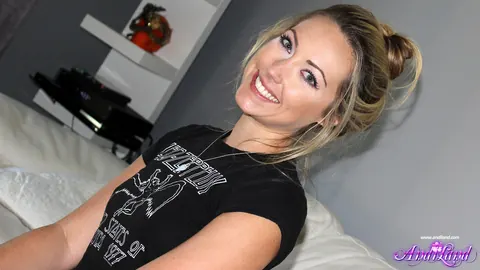 Andi Land: Skinny Amateur Brunette Fingers Herself in Panties – photo 9 of 15