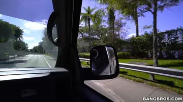 Petite Brunette Pays Taxi Driver with Blowjob and Sex