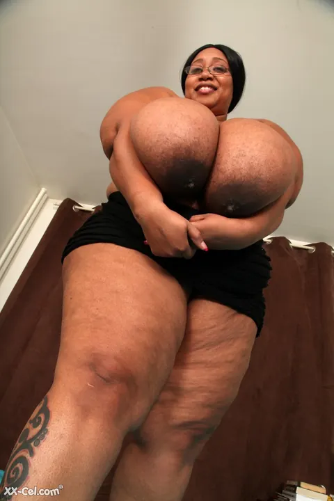 Cotton Candi: Mature Ebony BBW Strips Off Her Black Lingerie and Shows Her Massive Tits – photo 20 of 20