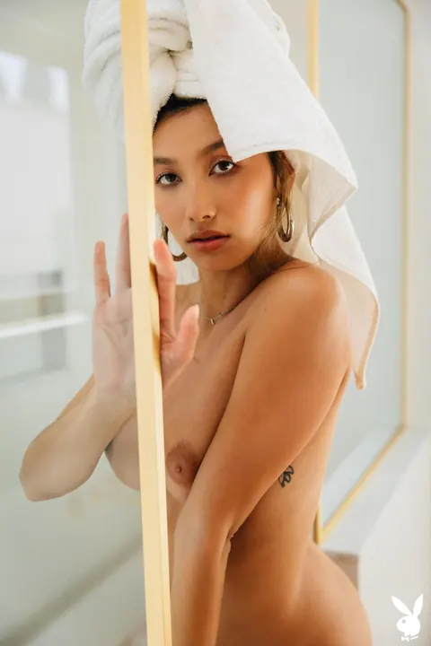 Dominique Lobito: Tall Blonde Undresses and Spreads in the Bathroom – photo 10 of 20