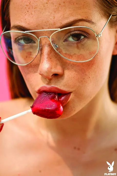 Olga Kobzar: Slim Brunette with Big Natural Tits and Glasses Spreads Outdoors – photo 10 of 14