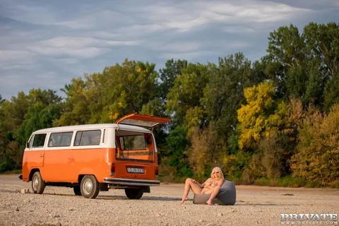 Blue Honey: Busty Czech Blonde Fucks on a Camping Trip at the Beach – photo 2 of 12