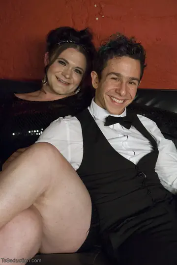 Trans Woman in a Dress Dominates Her Bound Partner