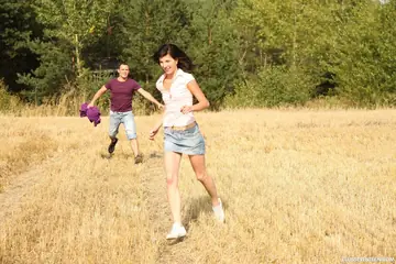 Tall Tattooed Brunette Gets Fucked Outdoors and Takes Cum on Her Ass