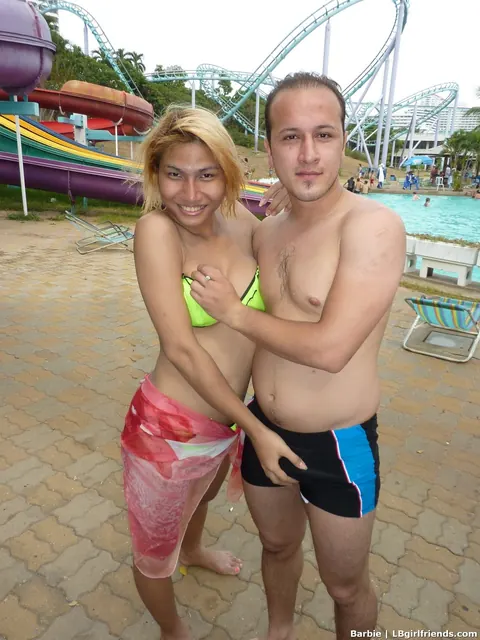Thai Trans Woman Flashes Her Big Tits and Strips Outdoors – photo 2 of 16