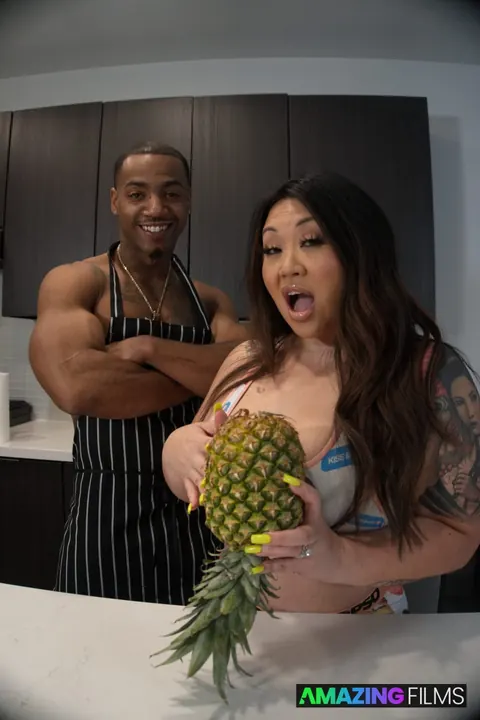 Asian BBW with Big Tits Gets Fucked on the Kitchen Counter – photo 9 of 20