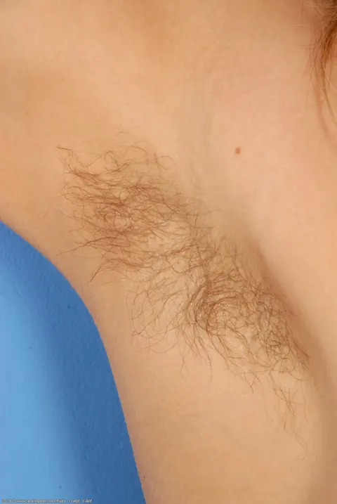 Blonde Strips Nude to Reveal Her Hairy Bush – photo 17 of 21