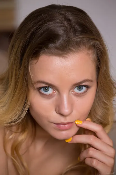 Slim Curly Blonde Shows Off Her Big Tits – photo 21 of 21