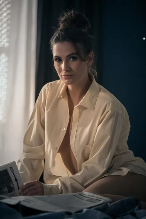 Juliette Cosmo: Tattooed Brunette Strips Nude Over Morning Coffee – photo 1 of 21