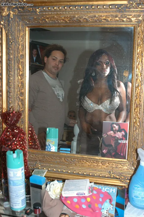 Jada Fire: Tattooed Ebony MILF Gives a Titjob in a Skirt During a Threesome – photo 8 of 16