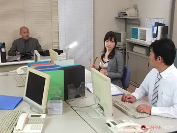 Noeru Mitsushima – Japanese Brunette in a Skirt Gives a Blowjob and Swallows in the Office