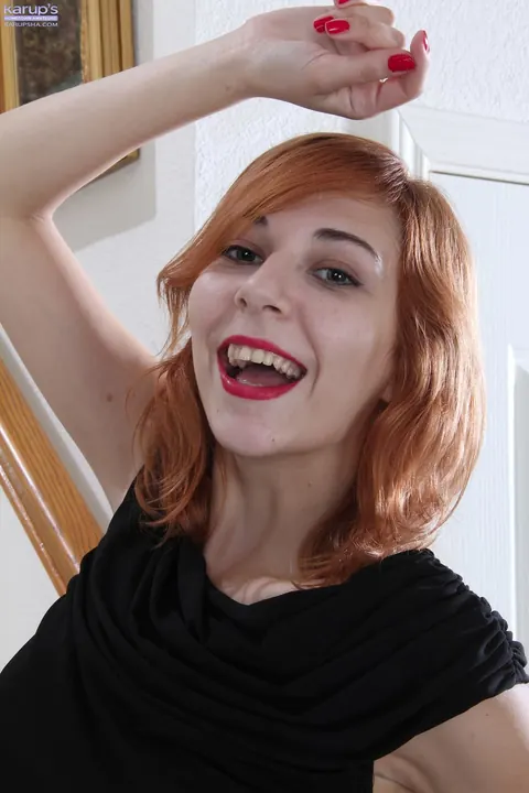 Nancy Reid: Redhead MILF Strips Out of Her Dress and Panties – photo 2 of 21