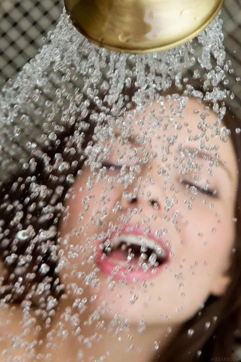 Kei A: Curly Brunette Showers and Spreads Her Pussy in the Bathroom – photo 6 of 21