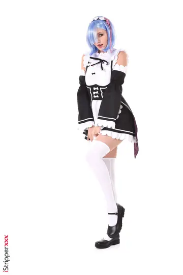 Sia Siberia – Short-Haired Blonde in Cosplay Uniform Fingers and Uses a Dildo