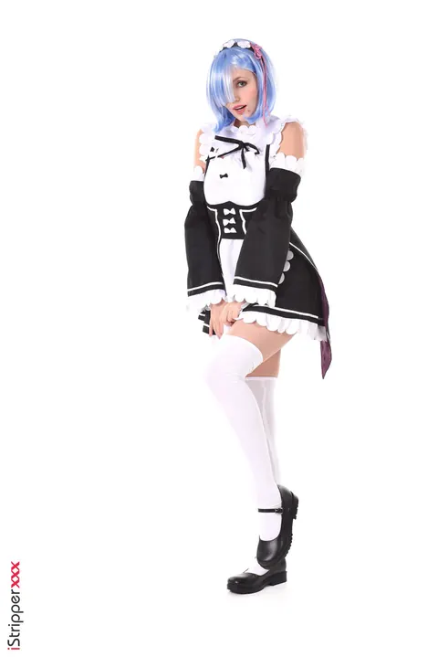 Sia Siberia: Short-Haired Blonde in Cosplay Uniform Fingers and Uses a Dildo – photo 1 of 15