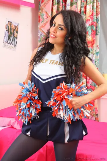 Brunette PAWG Strips Out of Her Uniform Skirt and Lingerie