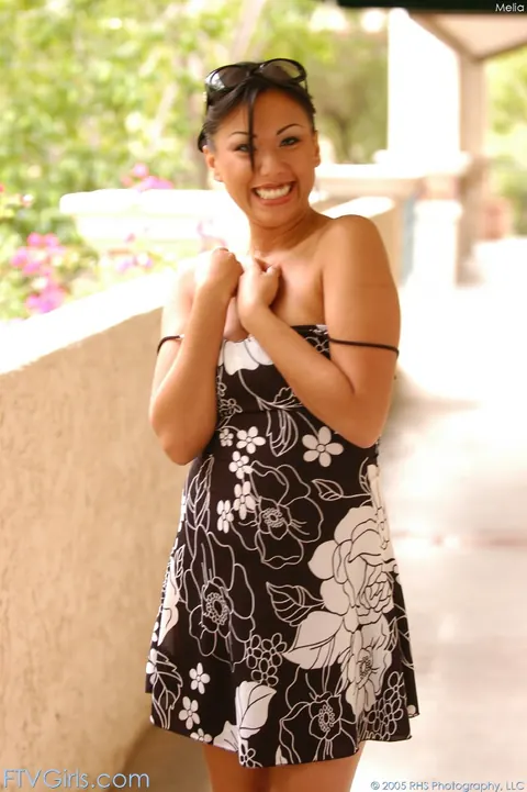 Avena Lee: Asian Brunette with Big Tits Flashes and Fingers Her Pussy Outdoors – photo 14 of 21
