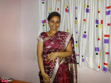 Busty Indian BBW Strips to Black Lingerie