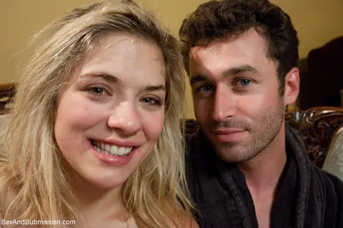 Lia Lor: Blonde with Natural Tits Endures Bondage and Takes a Facial – photo 19 of 20