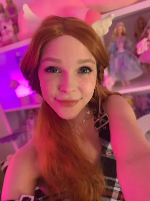 Kitty Gem: Tall Redhead in Pigtails Strips Out of Her Fishnet Lingerie – photo 2 of 14