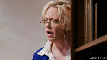 Busty Blonde MILF Takes Double Penetration in the Office