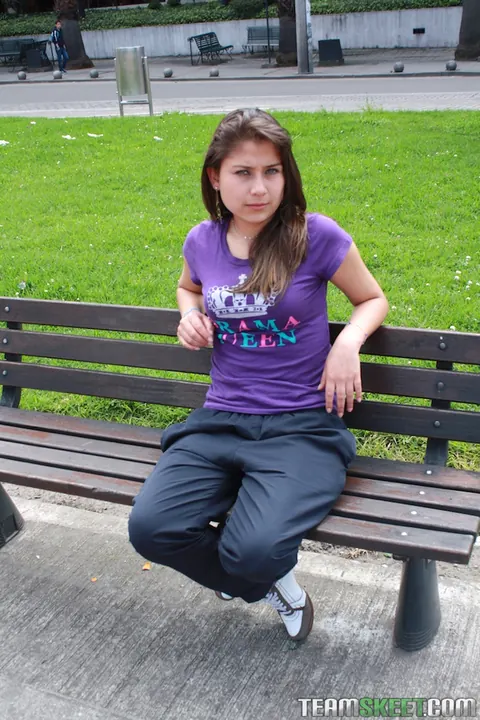 Yulissa Camacho: Busty Latina Brunette Spreads Her Pussy Outdoors – photo 5 of 21