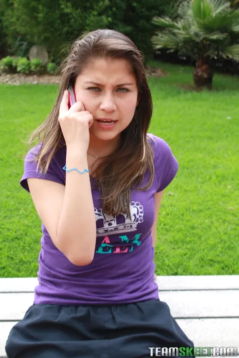 Yulissa Camacho: Busty Latina Brunette Spreads Her Pussy Outdoors – photo 8 of 21