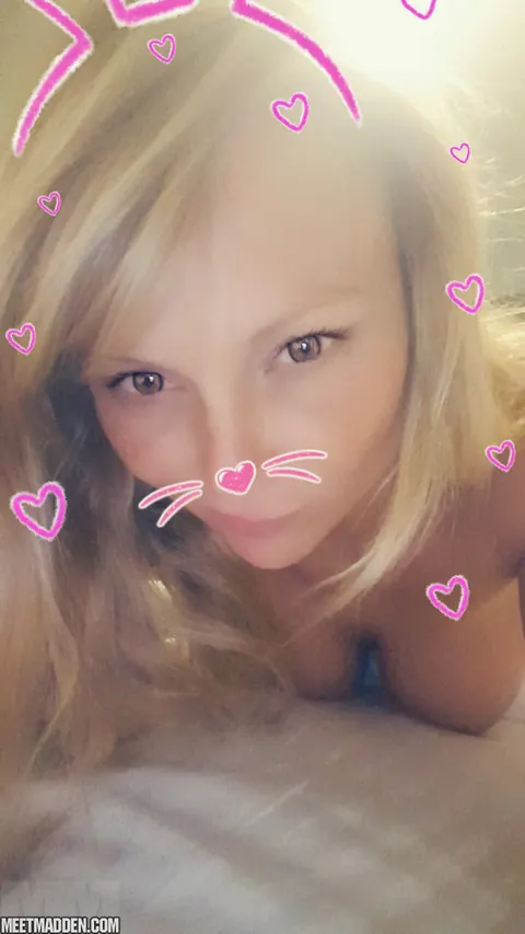 Meet Madden: Slim Blonde MILF with Big Tits Spreads in a Selfie – photo 9 of 15