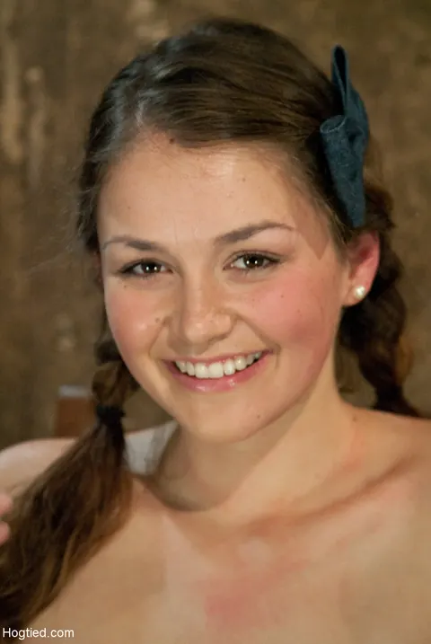 Allie Haze: Brunette in Stockings Balances on Toes While Bound in Rope – photo 17 of 17