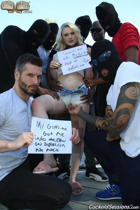 Lily Rader: Blonde Gets Interracial Gangbang and Facials Before Cum Swapping – photo 1 of 15