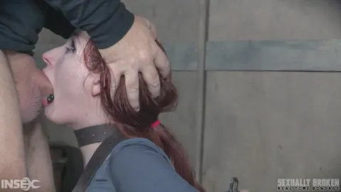 Violet Monroe: Redhead with Natural Tits Gives a Deepthroat Blowjob in Bondage – photo 13 of 15