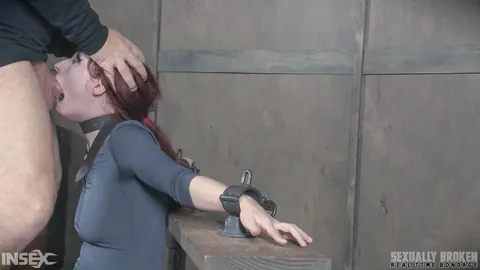 Violet Monroe: Redhead with Natural Tits Gives a Deepthroat Blowjob in Bondage – photo 14 of 15