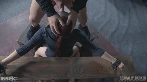 Violet Monroe: Redhead with Natural Tits Gives a Deepthroat Blowjob in Bondage – photo 5 of 15