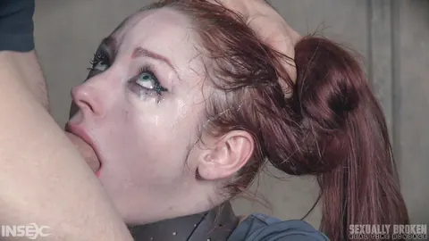 Violet Monroe: Redhead with Natural Tits Gives a Deepthroat Blowjob in Bondage – photo 12 of 15