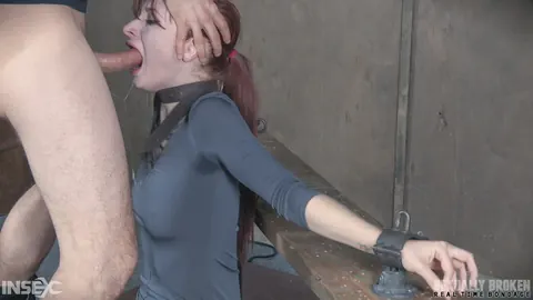 Violet Monroe: Redhead with Natural Tits Gives a Deepthroat Blowjob in Bondage – photo 7 of 15