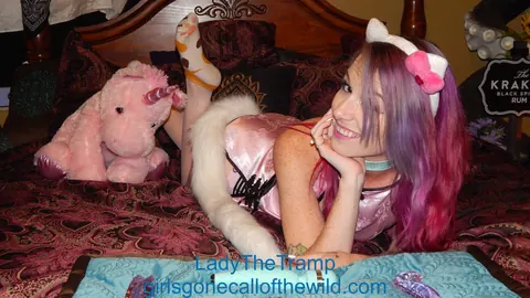 Amateur in Cosplay Costume Teases with Toys on the Bed – photo 7 of 15