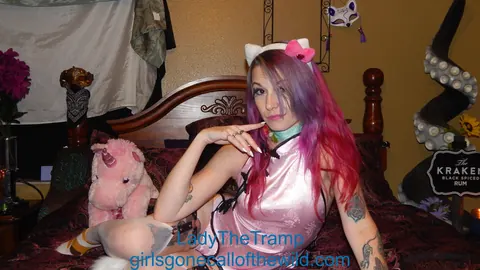 Amateur in Cosplay Costume Teases with Toys on the Bed – photo 11 of 15
