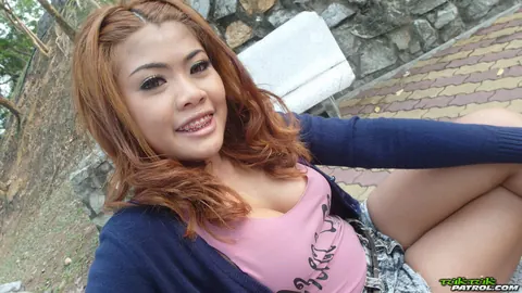 Thick Asian Redhead Strips Out of Her Shorts and Spreads Her Pussy – photo 2 of 20