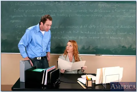 Janet Mason: Redhead MILF Teacher Fucks in the Office – photo 6 of 20