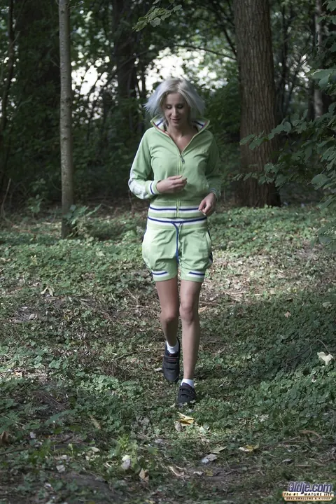 Busty Short-Haired Woman Sucks and Fucks a Man Outdoors – photo 1 of 16