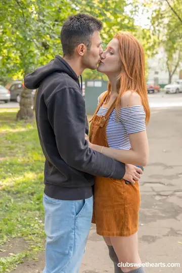 Petite Russian Redhead Sucks Cock and Fucks
