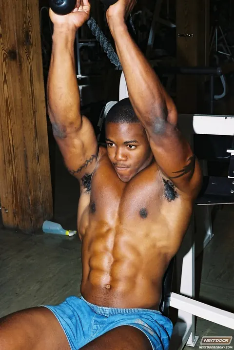 Thick Hairy Man Strips and Shows His Big Ass at the Gym – photo 12 of 21