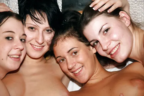 Lilly P: Blonde PAWG Lesbians Lick and Finger in a Group – photo 15 of 16