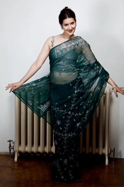 Indian Brunette Reveals Her Tits While Undressing from a Skirt – photo 9 of 15