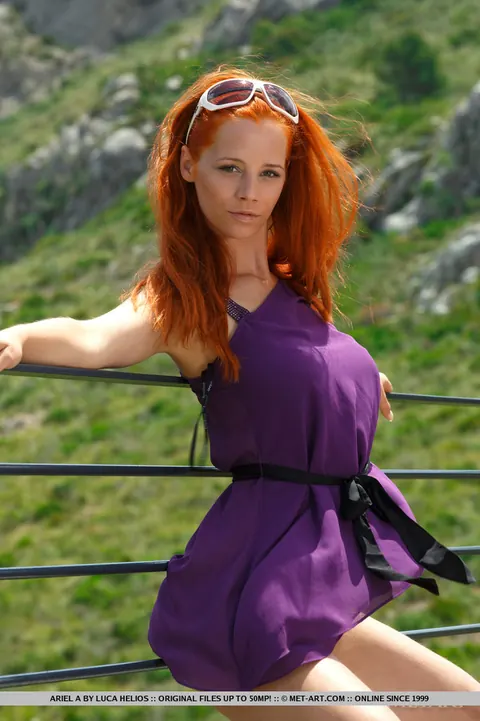 Ariel Piper Fawn: European Redhead Strips Nude and Spreads Her Hairy Pussy Outdoors – photo 3 of 18