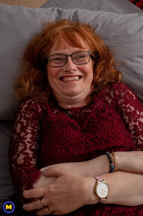Curvy Redhead MILF Undresses and Uses a Glass Dildo – photo 3 of 21
